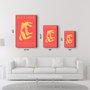 Wallity Pintura Decorativa de Vidrio Templado Multicolor 46 x 72 cm